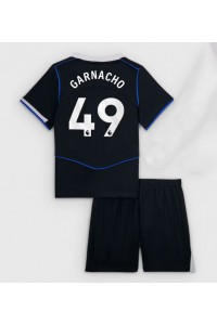 Chelsea Alejandro Garnacho #49 Jalkapallovaatteet Lasten Kolmas peliasu 2025-26 Lyhythihainen (+ Lyhyet housut)